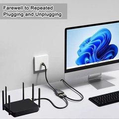Ethernet Splitter 1 2 RJ45 Network Starlink Adapter LAN Cable Cat 5/5e/6/7/8