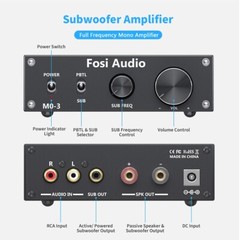 Fosi Audio M03 200W TPA3255 Subwoofer Amplifier Mini Mono Channel Amp W/ 32V/5A