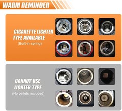 Cigarette Lighter, 12V Metal Plastic Construction Lighter Plug, Pop Model: 12V