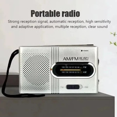 Portable AM FM Mini Radio Emergency Pocket Radio Speaker Battery Operated Travel