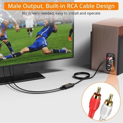 Neoteck Optical to RCA Converter (RCA Male Output)