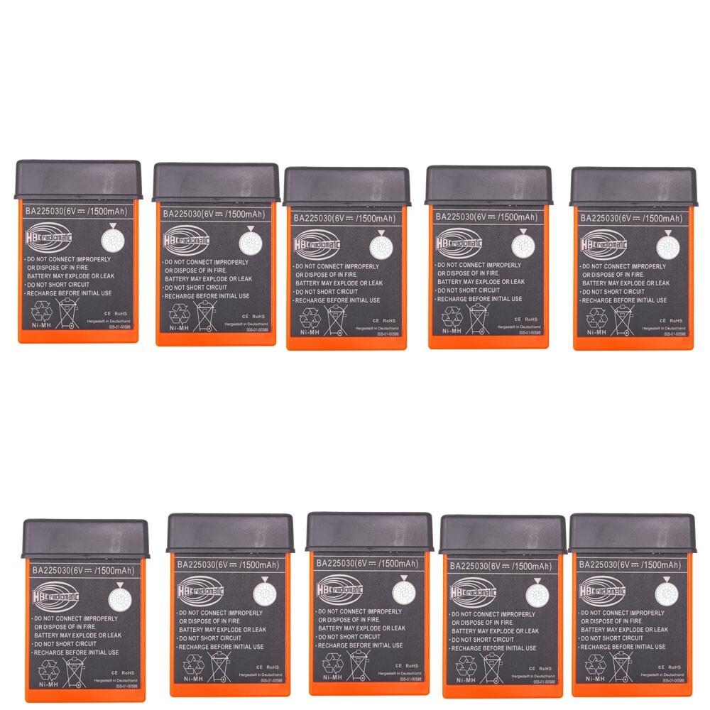 10 New 1500mAh BA225030 6V Ni-Mh Battery For HBC Crane Remote Pump Truck Battery