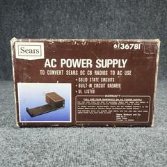 Vtg Sears CB Radio AC Power Supply 120v-12v DC Converter Boxed Japan 38736781601