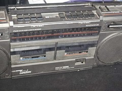 Vintage Magnavox D8330 Super Tandem Dual Cassette Radio Portable Stereo Boombox
