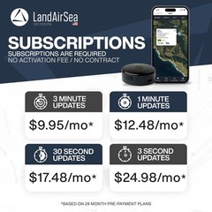 LandAirSea 54 GPS Tracker – Made in the USA from Domestic & Pack of 1, Black