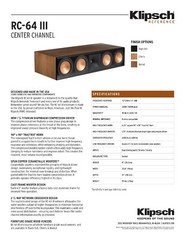 Klipsch RC 64 III Center Channel Speaker Black Ash B Stock