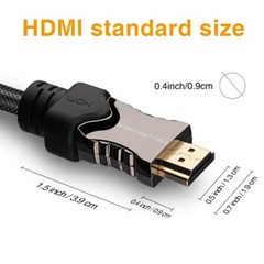 PREMIUM 8K 4K HDMI Cable Braided Lot – 1.5ft 3ft 6ft 10ft 15ft 25ft 30ft 50ft