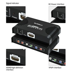 1080P HDMI to Component Ypbpr RGB Video Converter Adapter for PS4 Apple TV &more