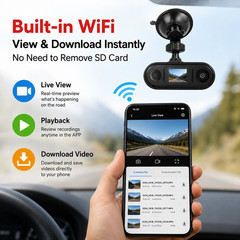 Mini WiFi Dash Cam for Cars HD 1080P Driving Recorder Night Vision APP Control
