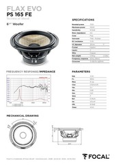 Focal PS165FE 6.5″ FLAX EVO Series (16.5cm) 2-Way Componet Speaker Set 140W