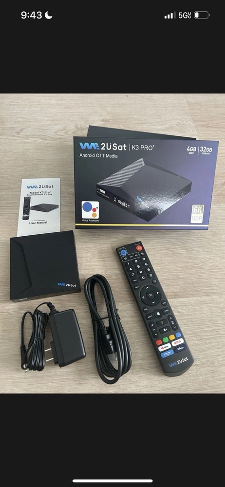 Super Box WE 2USat K3 Pro Android Free Shipping Brand New No Subscriptions
