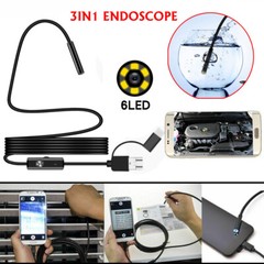 1m/2m 3in1 USB 6 LED Endoscope HD Cams Inspection Camera For Android/Laptop/PC