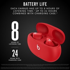 Beats by Dr. Dre Studio Bud Red Wireless Noise Cancelling In Ear Headphones