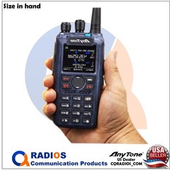 AnyTone AT-D890UV GPS DMR Analog UHF VHF Radio FREE Accessories ATD890UV
