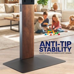 VIVO Free-Lift TV Stand with Super-Sized Base, Fits 55″ to 86″ Screens