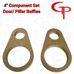 4″ inch + Tweeter component set door pod pillar baffle Speaker Ring MDF Pair