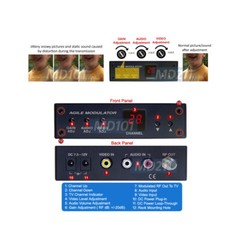Universal CCTV RCA A/V To RF UHF VHF Cable TV Channel Modulator For All Regions