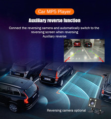 7″ Double 2 DIN Car MP5 Player Bluetooth Touch Screen Stereo Radio With Camera