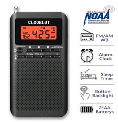 Pocket AM FM Radio Auto-Search Emergency Receiver Battery Operated Portable