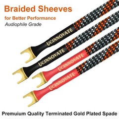 4 x HiFi OFC Speaker Jumper Cable with Spade, 21cm Speaker Cable Bridge BiWir…