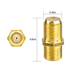 5PCS F Type Coax Coaxial Cable Coupler Female Jack Adapter Connector NEW