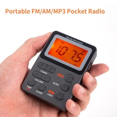 FM/AM portable mini radio, multi-function radio, MP3, 3.5 headphone jack