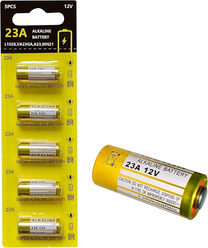 23A 12 Volt Battery 12V Alkaline Battery 5 Count,23A 12v Battery for Remote