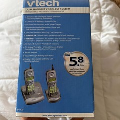 Vetch IP 5825 Dual Handset Cordless Phone System Caller ID Handset speakerphone