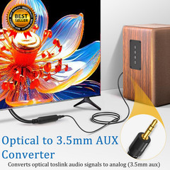 192Khz DAC Optical to 3.5Mm Converter Optical Audio Cable to AUX Adapter