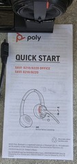 Poly Savi 8210 Office Wireless DECT Headset Noise Canceling Mic W8210T FREEUSHIP
