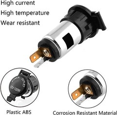12V 120W Cigarette Lighter Power Socket Plug Outlet for Car Motorcycle Motorbike