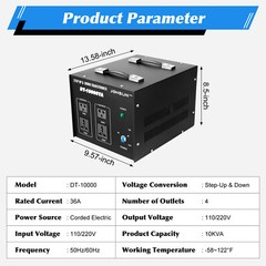 10000 Watt Voltage Converter Transformer Heavy Duty Step Up / Down 220V-110V New