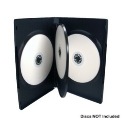50 ct 14mm Multi Hold 4 Disc Quad CD DVD Black Case Movie Game Box Wholesale