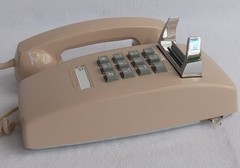 Western Electric Beige 2554 touch tone wall phone works