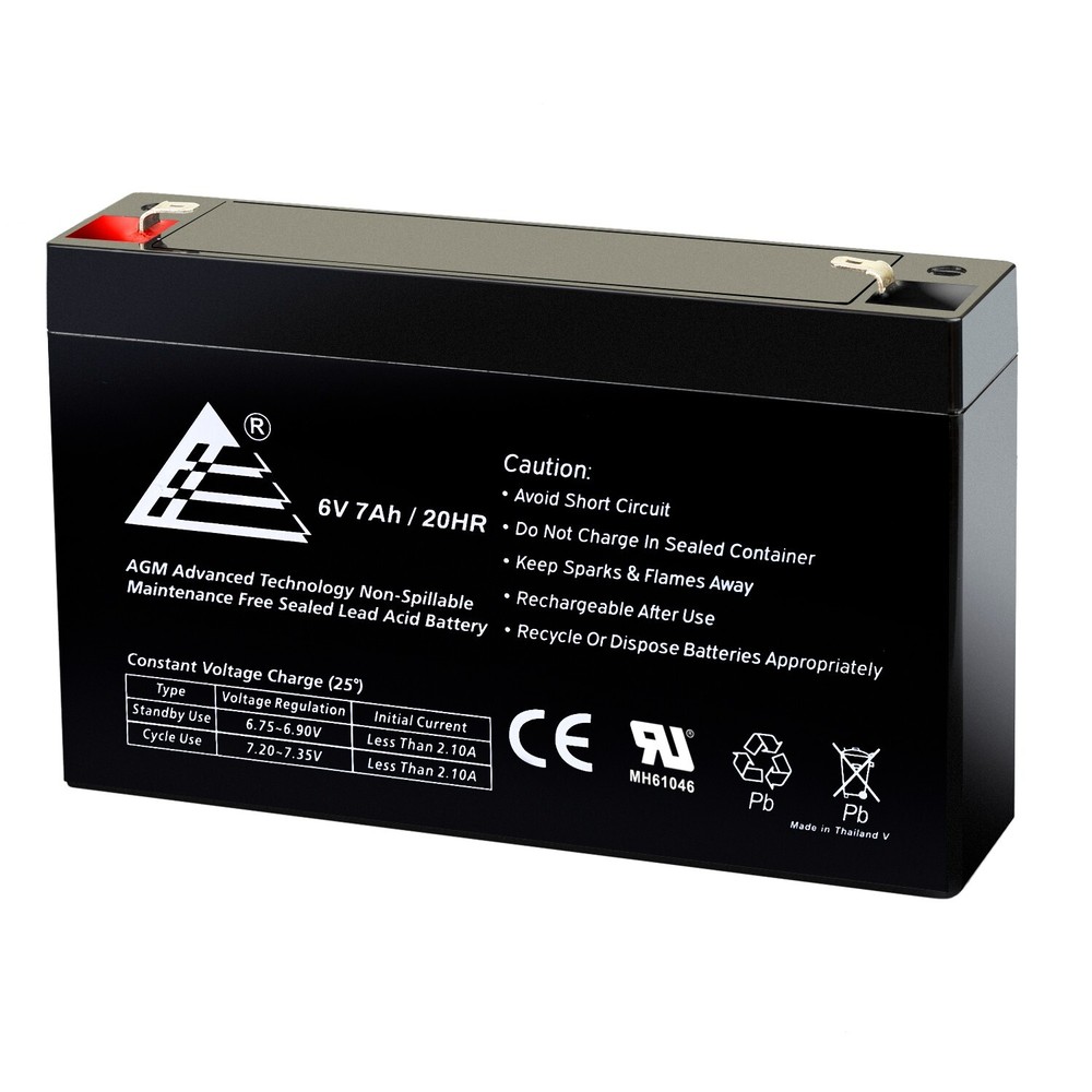ExpertBattery Replacement for 3FM7, 3-FM-7 6V 7Ah UPS Battery