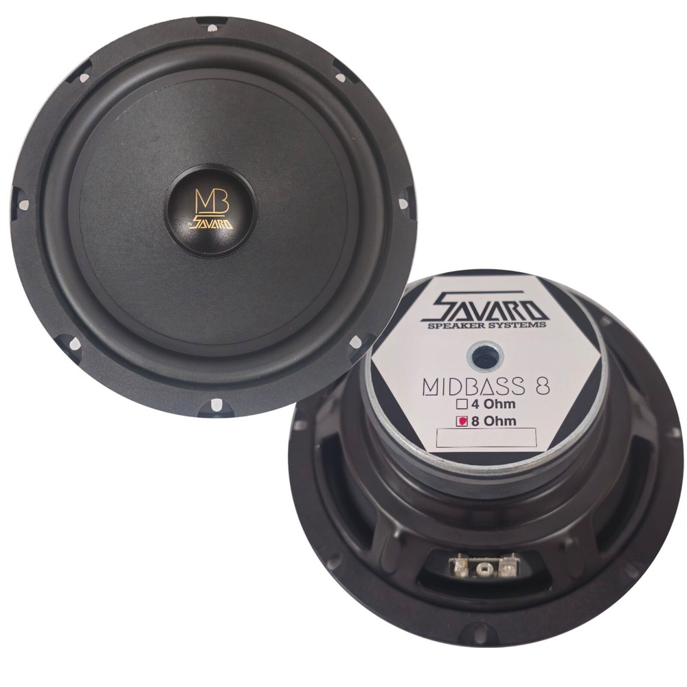 SAVARD Speakers MidBass Series Ferrite 8″ Woofer S4_S8 Ohm