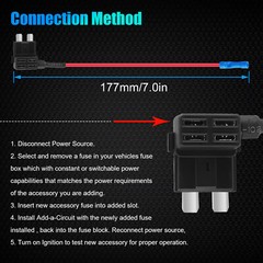 10pc 12V Car Add-a-Circuit Fuse Adapter w/ Standard & Mini Tap Blade Fuse Holder