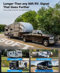 AUTO-VOX Wireless RV Rear &Side Cameras &7.2″ DVR Triple Split Monitor & Bracket