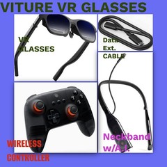 Viture complete VR Setup-Pro XR Smart Glasses/Pro Neckband/Wireless controller