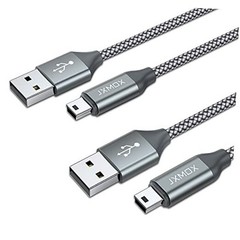 Mini USB Cable, (2 Pack) USB 2.0 Type A Male to Mini B Charging Cord 3.3ft