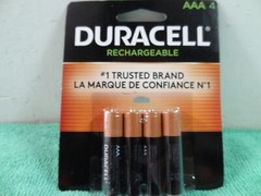 New Duracell AAA Rechargeable Batteries, AAA 4-Pack, 1.2V NiMH