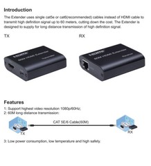 1080P HDMI Extender over cat6/5e RJ45 Ethernet Cable up to 60M EDID for PC HDTV
