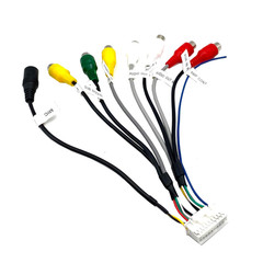 20 Pin Car Radio RCA Audio Replacement Harness with 8 Female RCA Connector Vi…
