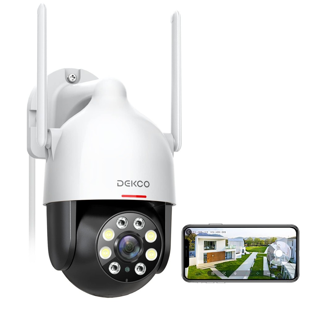 DEKCO 2K WiFi Surveillance Security Camera 1 Count (Pack of 1), 1Pack