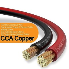 40FT 0 Gauge Wire Copper Clad Aluminum,1/0 Battery Cable,20pcs Lugs 40FT Wire