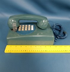 VTG Cortelco AT&T Deep Teal Wall Mount Landline Push Button Telephone Untested
