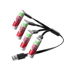 EBL Rechargeable 1.5V AA AAA Lithium Batteries USB Charging Li-ion Battery Lot