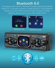 Car MP3 Stereo Radio Single Din Smart Touch FM/USB Head Unit 7-Color Bluetooth