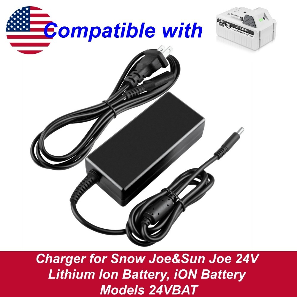Charger for Snow Joe&Sun Joe 24V Lithium Ion Battery, iON Battery Models 24VBAT