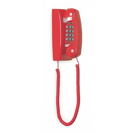 Cetis 2554E (Red) Standard Wall Phone, Red